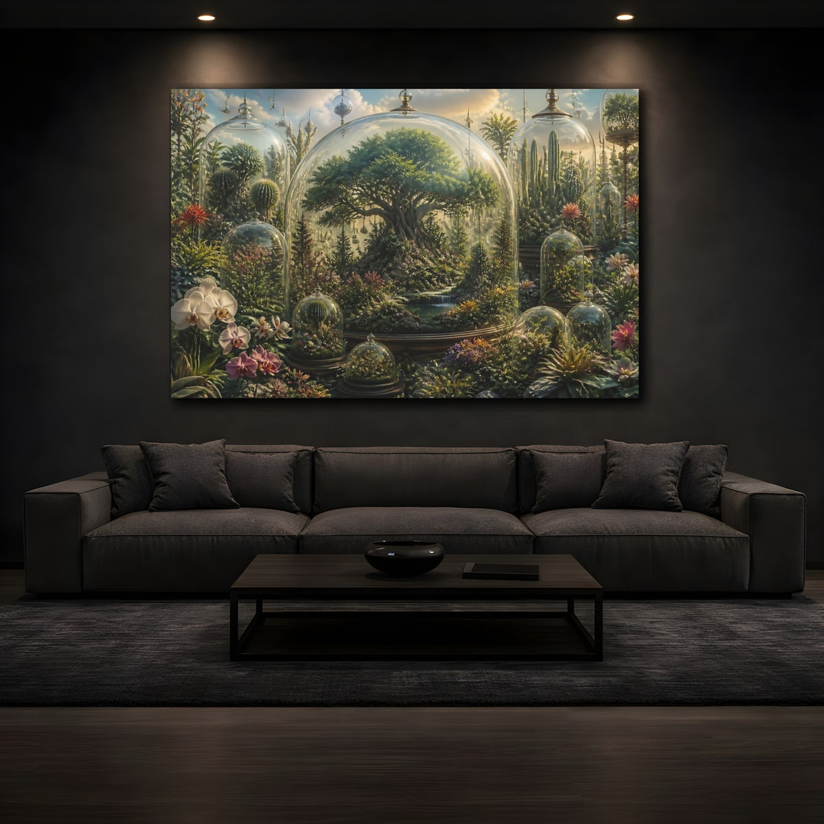 Mockup 3. Enchanted Terrarium Tree shown as canvas print