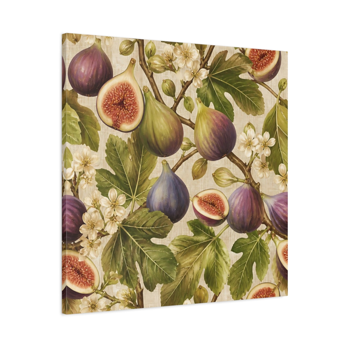 Main Mockup. Fig Floral Composition shown as canvas print