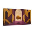 Side Mockup 3. Floating Armchair Illusion shown as canvas print