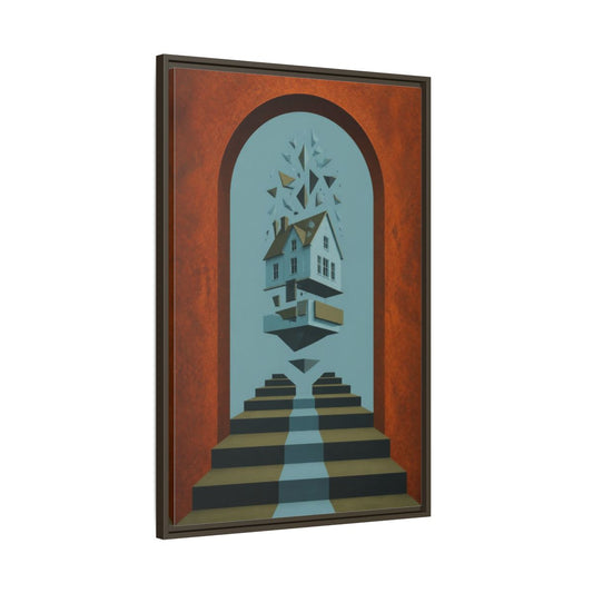 Main Mockup. Floating House Illusion shown as framed canvas print