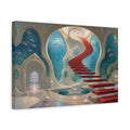 Side Mockup 4. Floating Staircase Illusion shown as canvas print