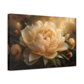 Side Mockup 4. Floral Cream Peony Glow shown as canvas print