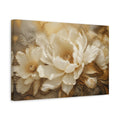 Side Mockup 4. Floral Ivory Peony Bloom shown as canvas print