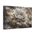 Side Mockup 4. Floral Peony Sculpture shown as canvas print