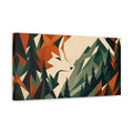 Side Mockup 3. Geometric Fox In Mountains shown as canvas print