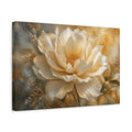 Side Mockup 4. Giant Cream Flower shown as canvas print