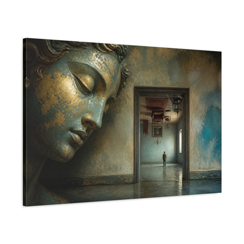 Main Mockup. Gilded Head Illusion shown as canvas print