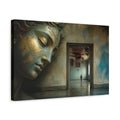 Side Mockup 4. Gilded Head Illusion shown as canvas print