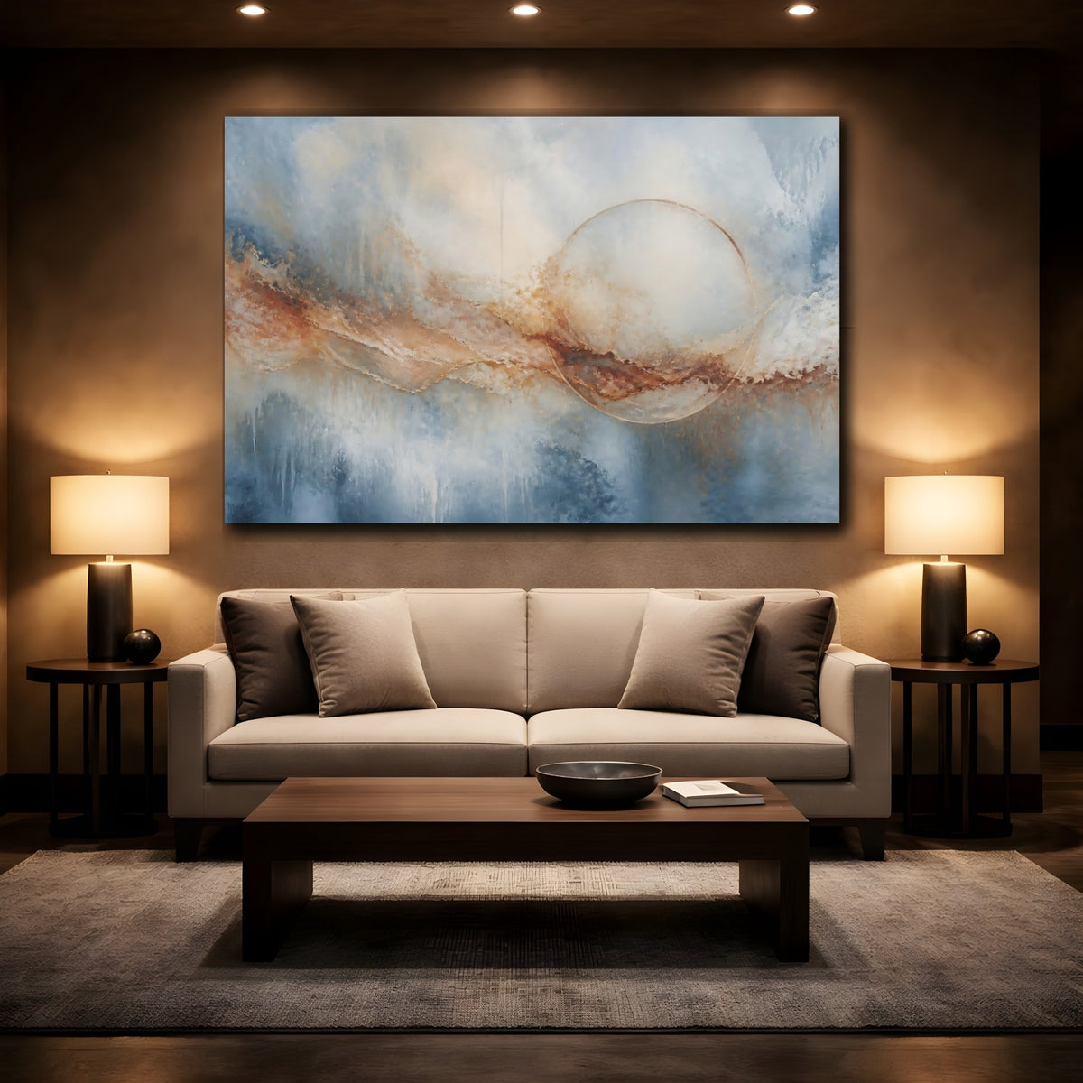 Mockup 2. Golden Circle Horizon shown as canvas print
