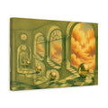Side Mockup 4. Golden Sphere Illusion shown as canvas print
