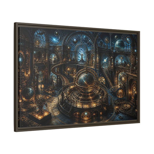 Main Mockup. Grand Orrery Observatory shown as framed canvas print