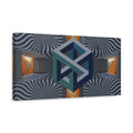 Side Mockup 3. Impossible Cube Illusion shown as canvas print