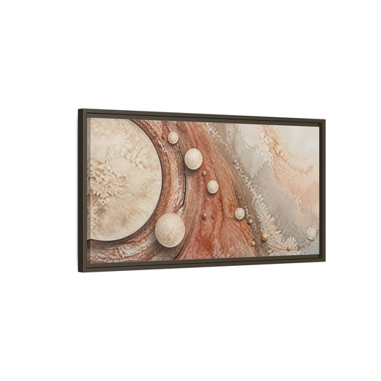 Main Mockup. Ivory Crystalline Discs shown as framed canvas print