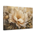 Side Mockup 4. Ivory Floral Peony shown as canvas print