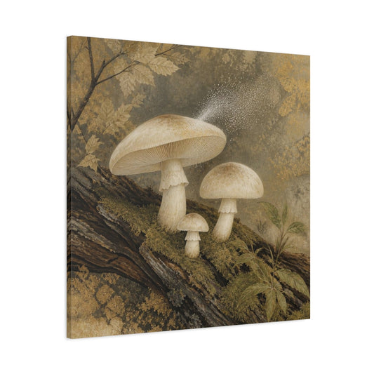 Main Mockup. Ivory Mushroom Cluster shown as canvas print