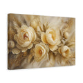 Side Mockup 4. Ivory Peony Floral Elegance shown as canvas print