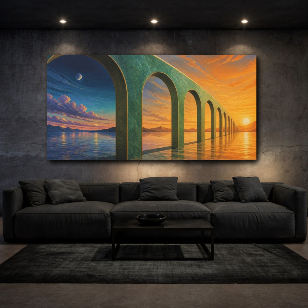 Mockup 3. Jade Arch Illusion shown as canvas print