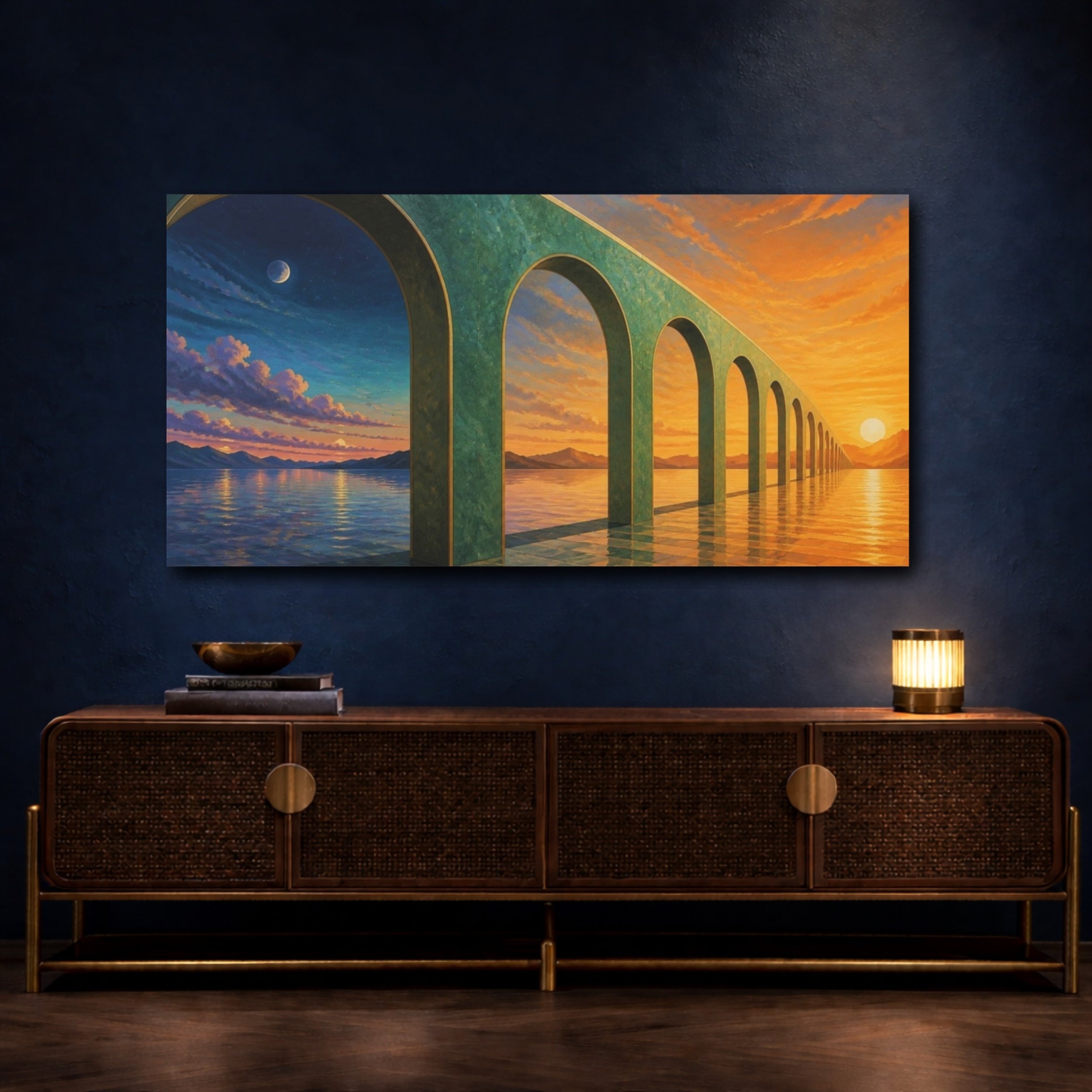 Mockup 4. Jade Arch Illusion shown as canvas print
