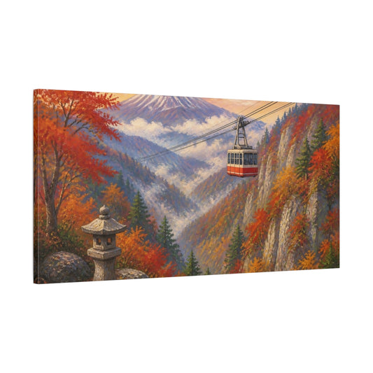 Main Mockup. Japanese Cable Car Vista shown as canvas print