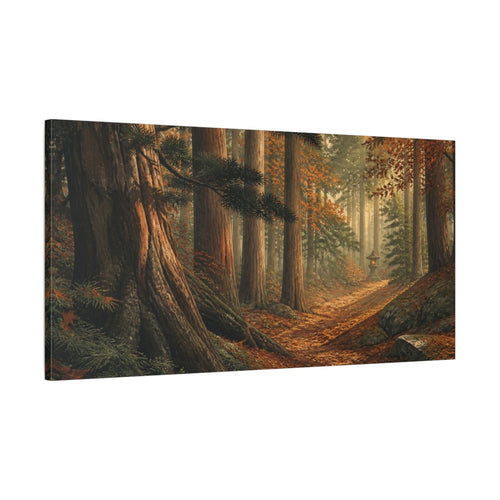 Main Mockup. Japanese Cedar Lantern Path shown as canvas print
