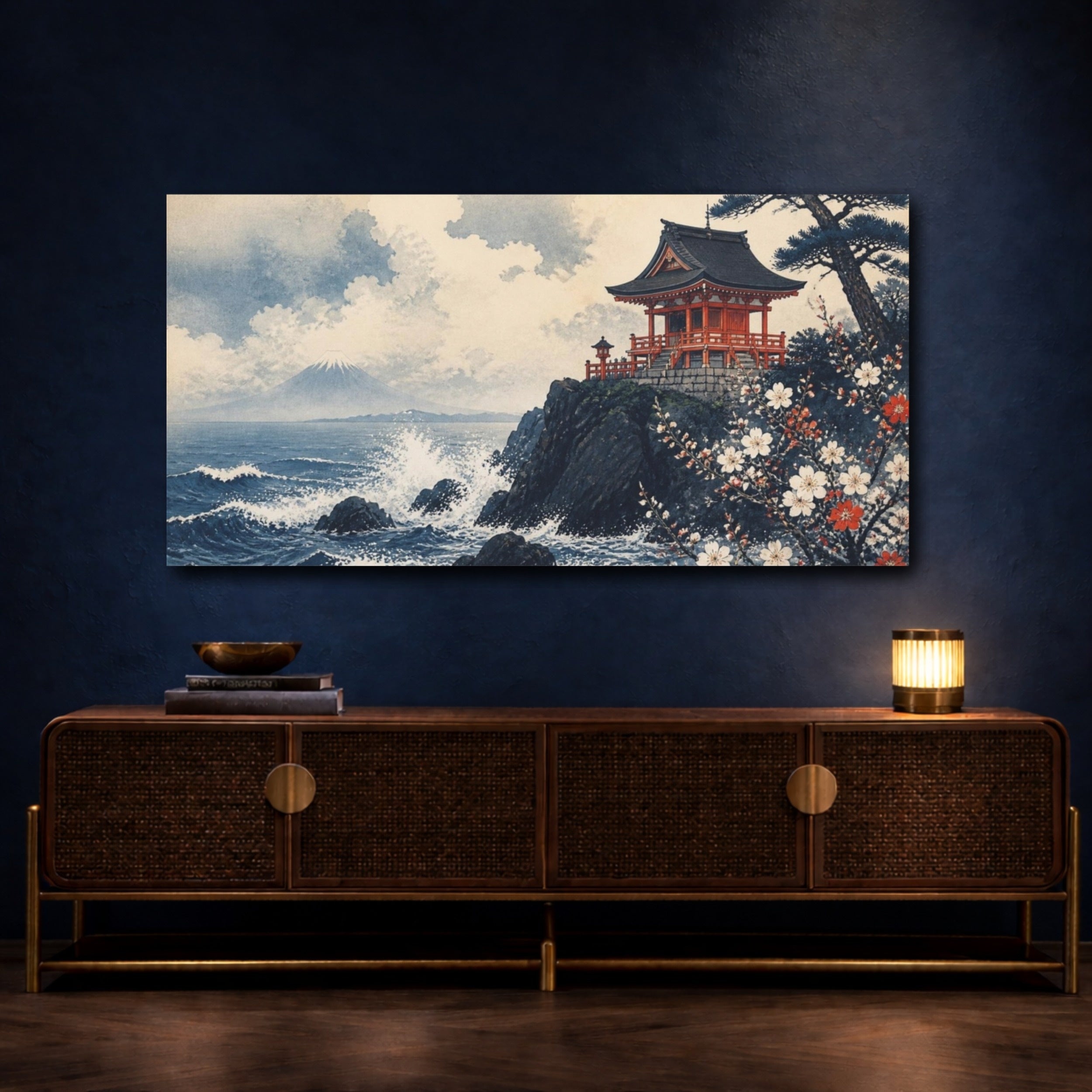 Mockup 4. Japanese Coastal Shrine shown as canvas print
