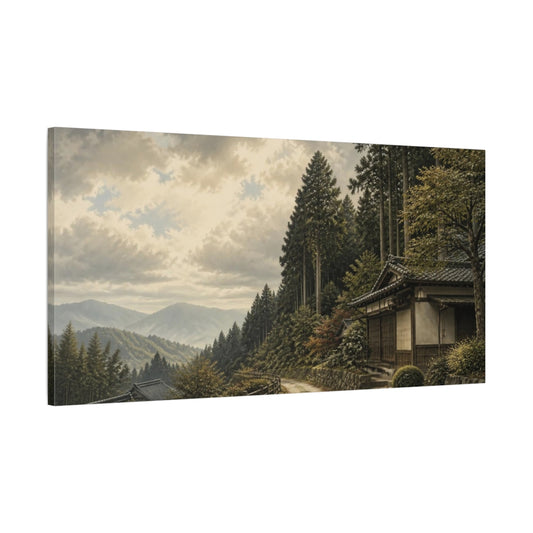 Main Mockup. Japanese Country Road shown as canvas print