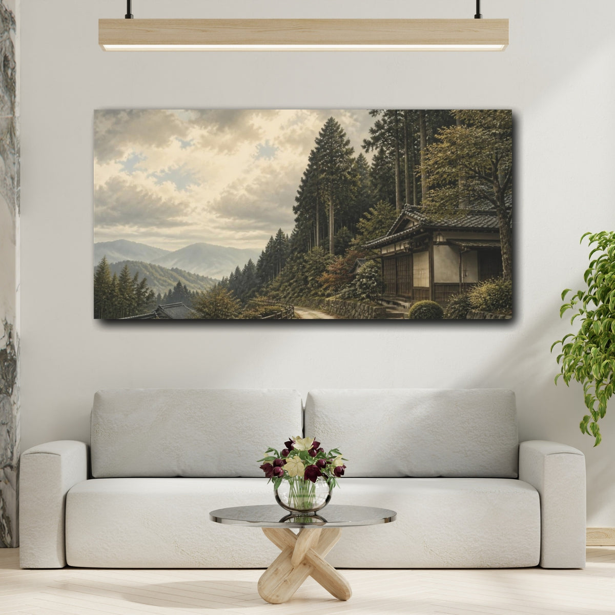 Mockup 2. Japanese Country Road shown as canvas print