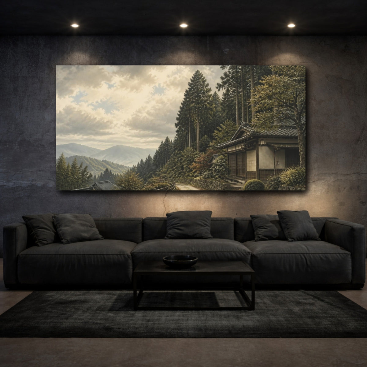 Mockup 3. Japanese Country Road shown as canvas print