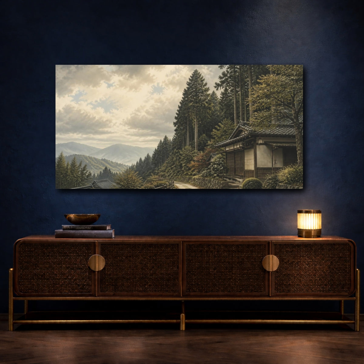 Mockup 4. Japanese Country Road shown as canvas print