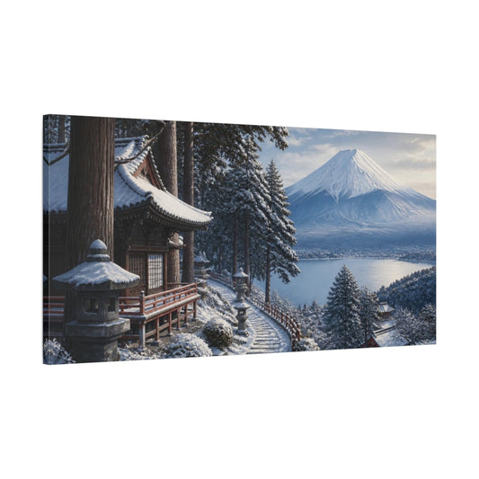 Main Mockup. Japanese Fuji Shrine Vista shown as canvas print