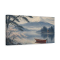 Side Mockup 3. Japanese Fuji With Boat shown as canvas print