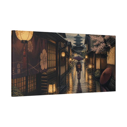 Main Mockup. Japanese Kimono Stroll shown as canvas print