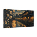Side Mockup 3. Japanese Lanterns By Canal shown as canvas print