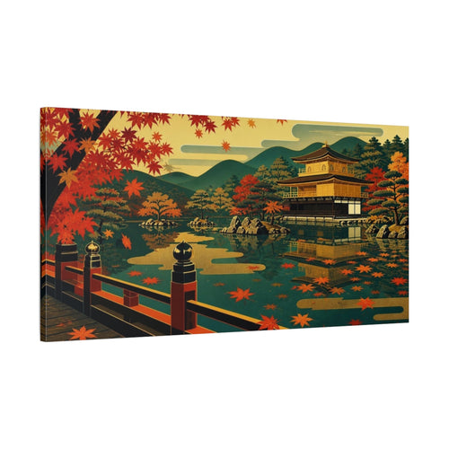 Main Mockup. Japanese Maple Pavilion shown as canvas print