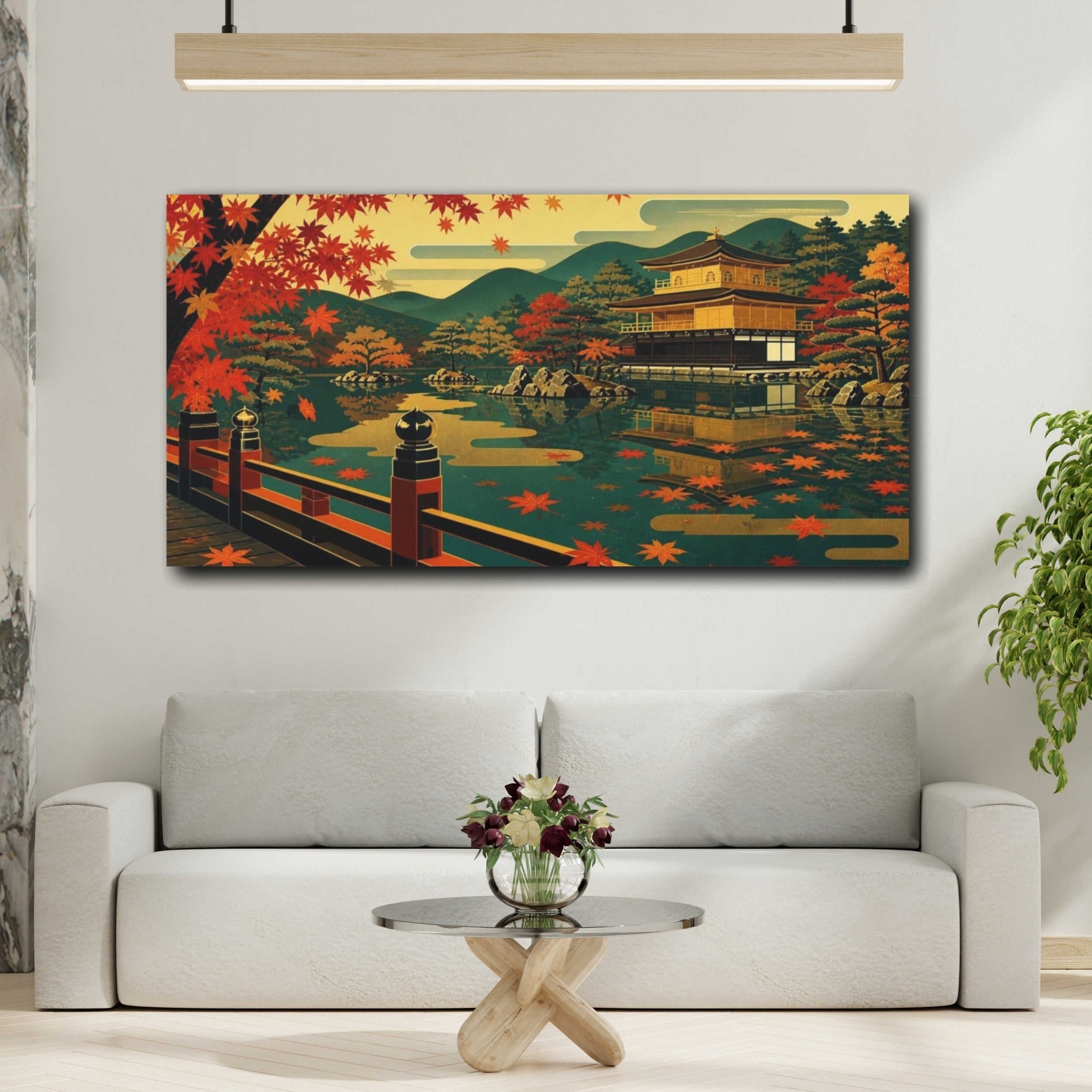 Mockup 2. Japanese Maple Pavilion shown as canvas print