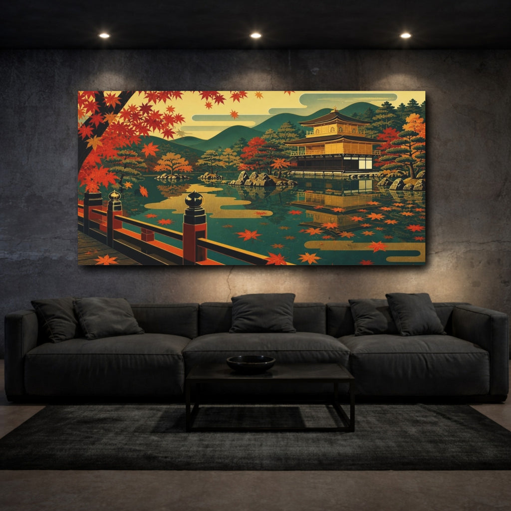 Mockup 3. Japanese Maple Pavilion shown as canvas print