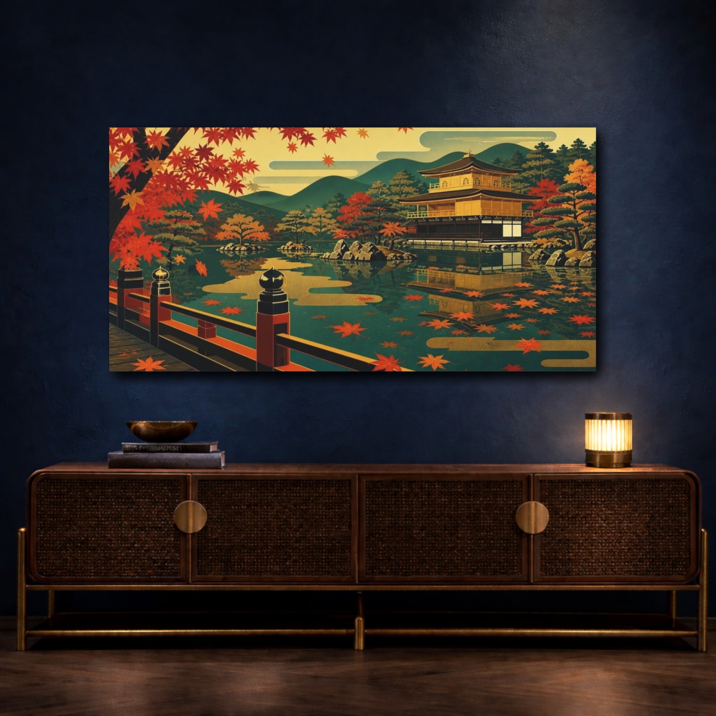 Mockup 4. Japanese Maple Pavilion shown as canvas print