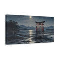Side Mockup 3. Japanese Moonlit Torii Gate shown as canvas print