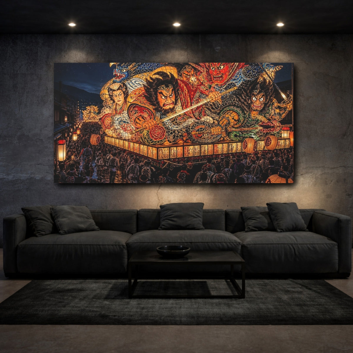 Mockup 3. Japanese Nebuta Warrior Float shown as canvas print