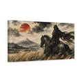 Side Mockup 3. Japanese Samurai On Horseback shown as canvas print