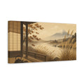 Side Mockup 3. Japanese Tea Veranda shown as canvas print