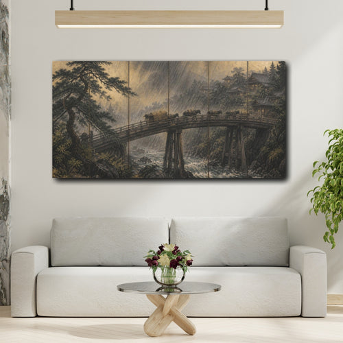 Mockup 2. Japanese Timber Bridge shown as canvas print