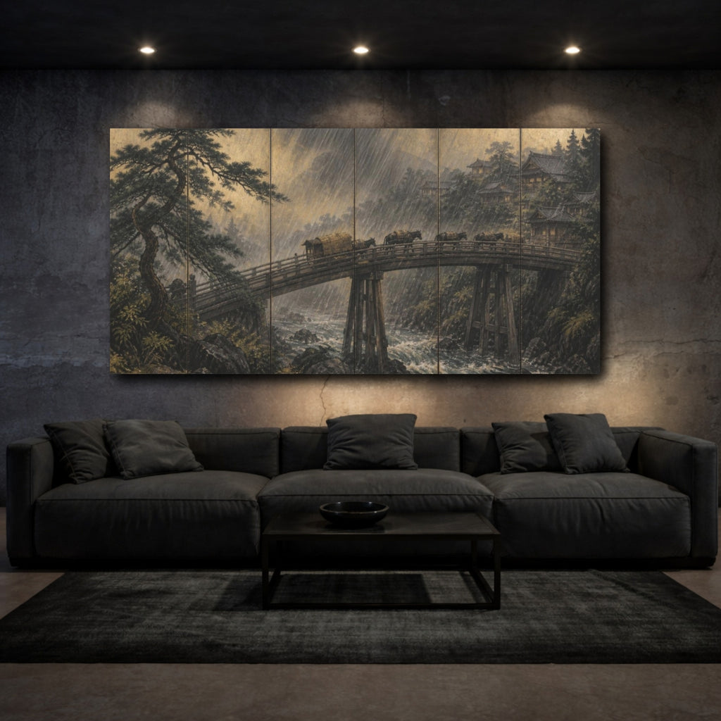 Mockup 3. Japanese Timber Bridge shown as canvas print