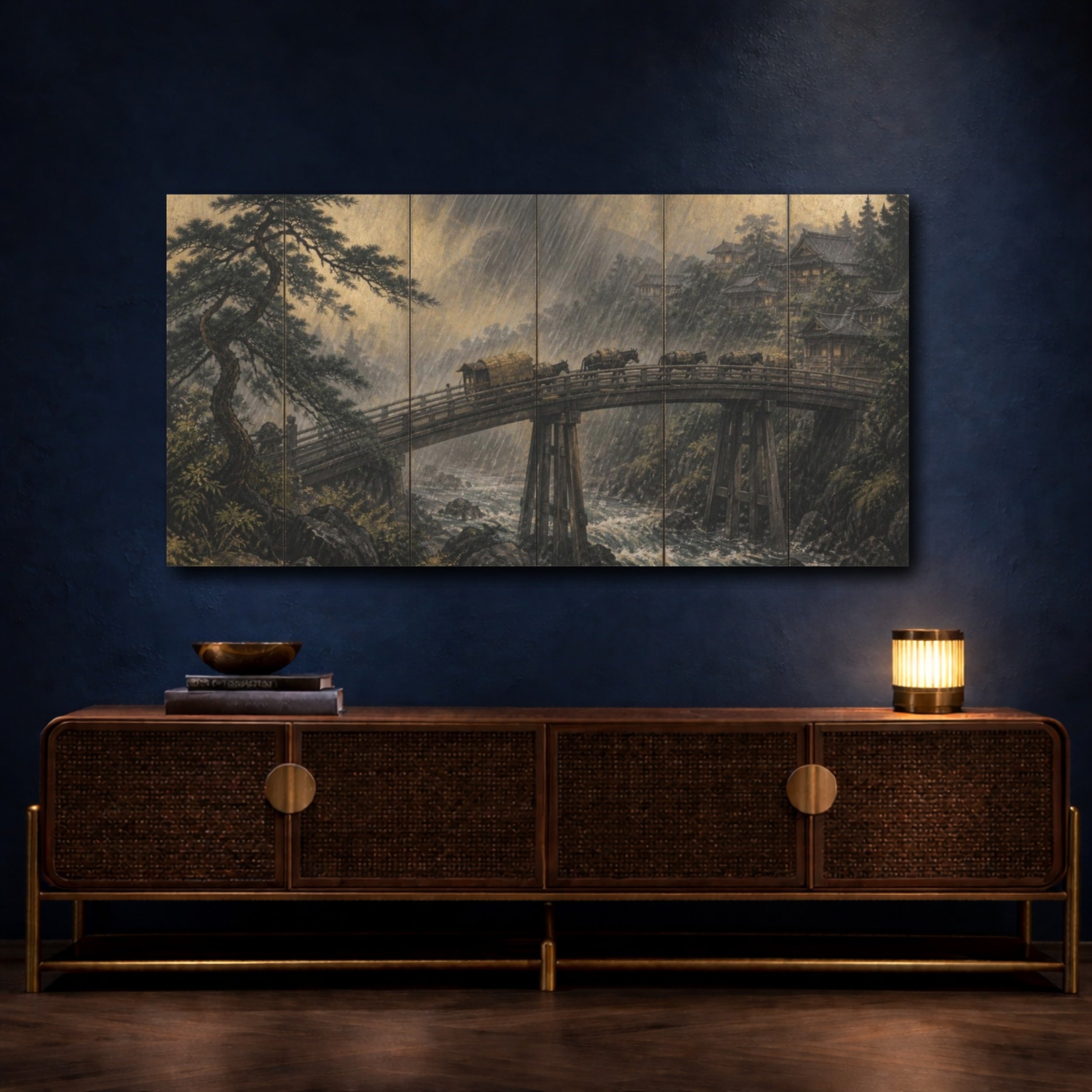 Mockup 4. Japanese Timber Bridge shown as canvas print