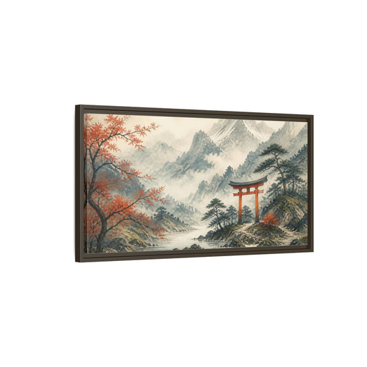 Main Mockup. Japanese Torii Gate shown as framed canvas print