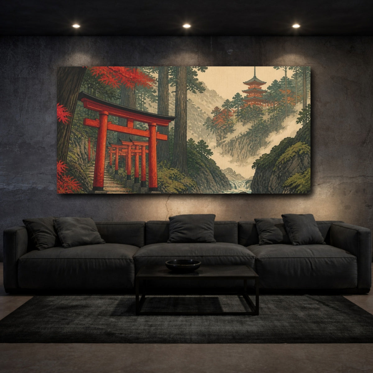Mockup 3. Japanese Torii Stairway shown as canvas print