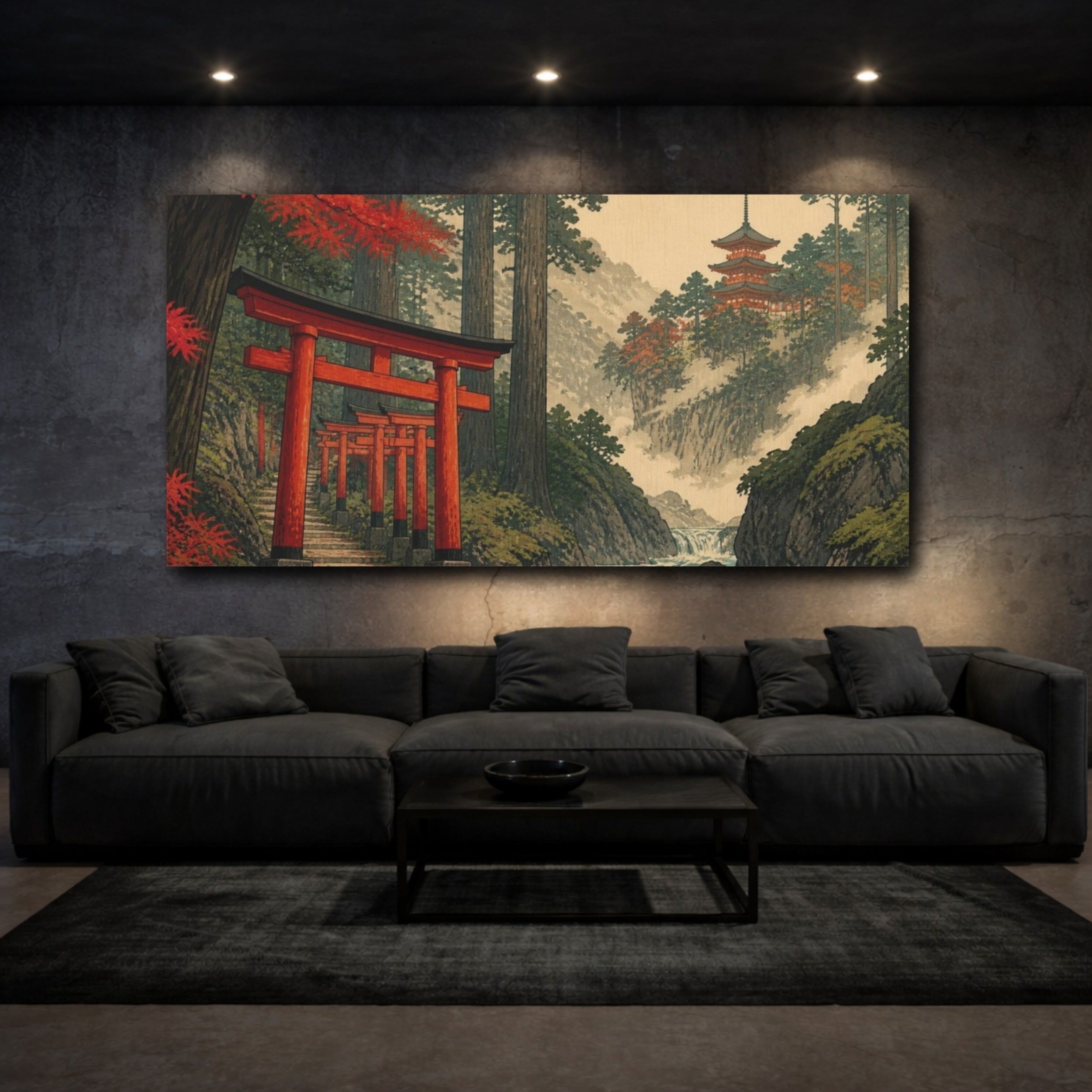 Mockup 3. Japanese Torii Stairway shown as canvas print