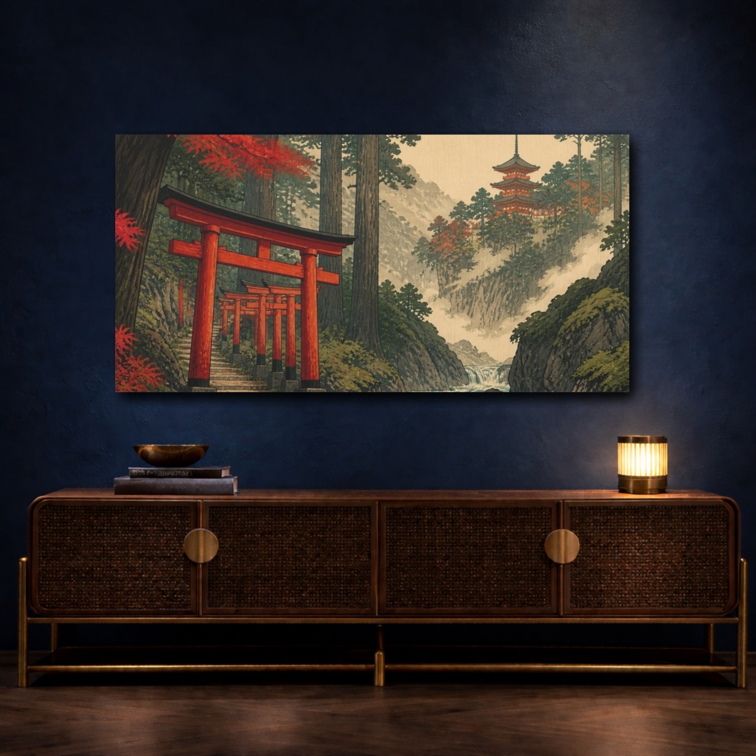 Mockup 4. Japanese Torii Stairway shown as canvas print