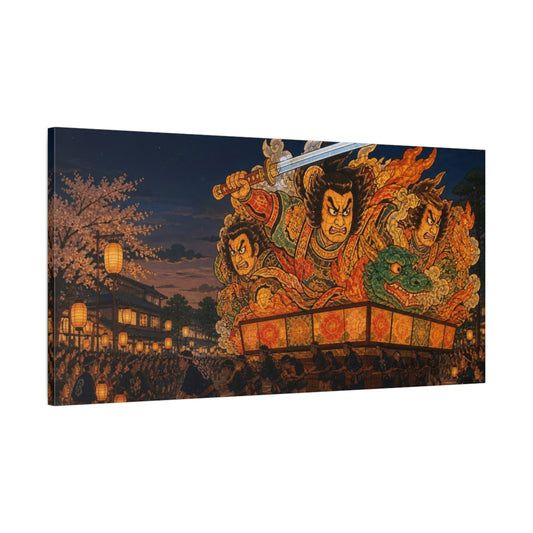 Main Mockup. Japanese Warrior Float shown as canvas print