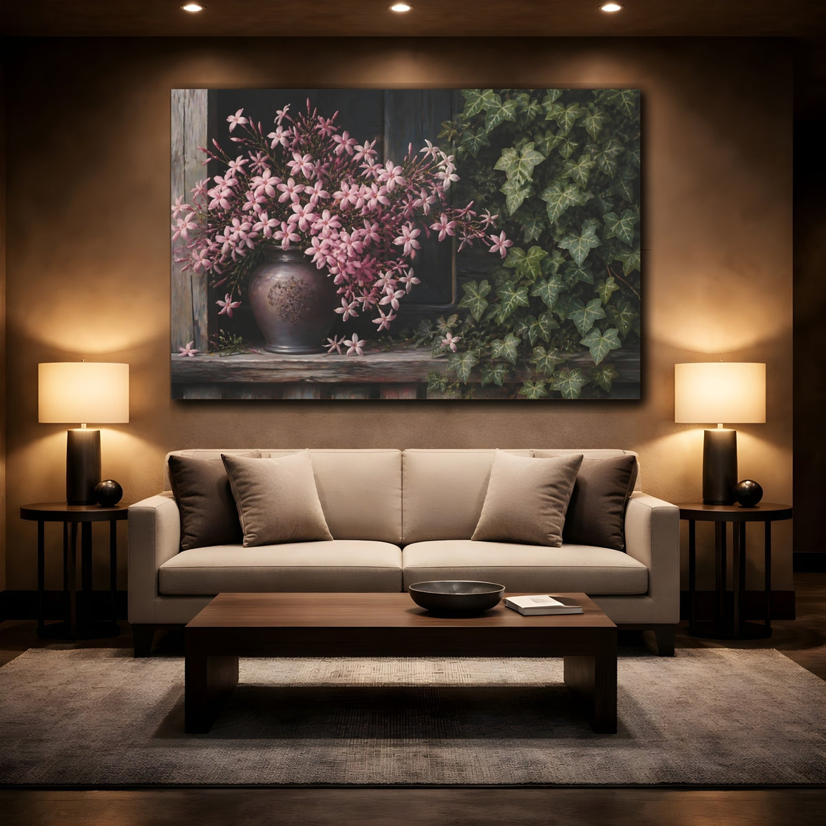 Mockup 2. Jasmine Flowers On Porch shown as canvas print